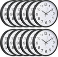 Inbagi 12 Pieces Silent Wall Clock Large 12 Inches Quartz Analog Clock Non by Inbagi