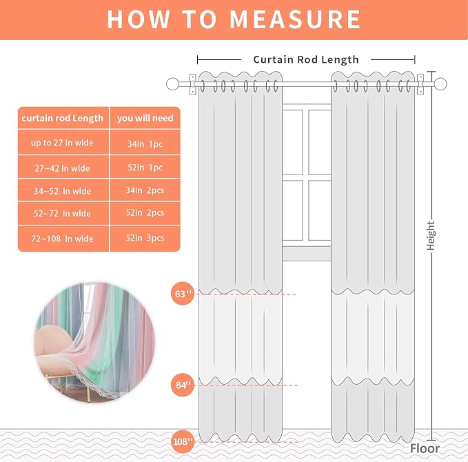 XiDi Pink Grey Girls Curtains for Bedroom, Childs Room Wall Decor Curtain - Image 8