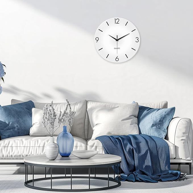 XFM White Wall Clocks Battery Operated - Image 4