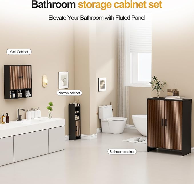 Bathroom Wall Cabinet, Wooden Medicine Cabinet - Image 8
