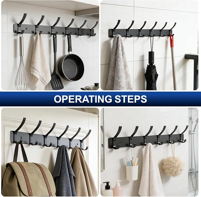 2-Pack Wall Mounted Coat Rack - Image 5