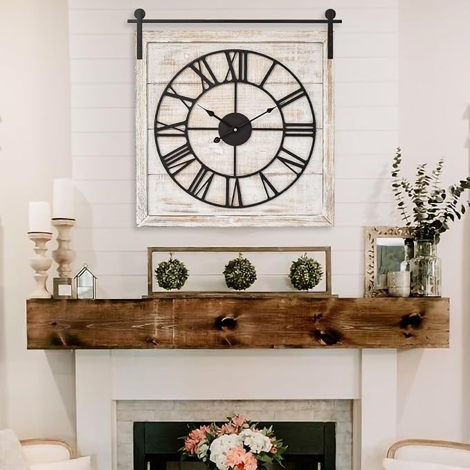 Vintage Barn Door Wall Clock by EMAXHOME