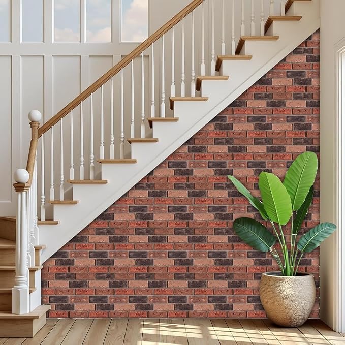 3D Wall Panels Peel and Stick, Faux Brick, Waterproof Self Adhesive Decorative - Image 5