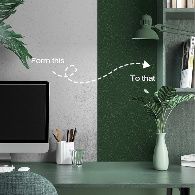 Abyssaly Dark Green Peel and Stick Wallpaper Removable Silk Texture Contact - Image 6
