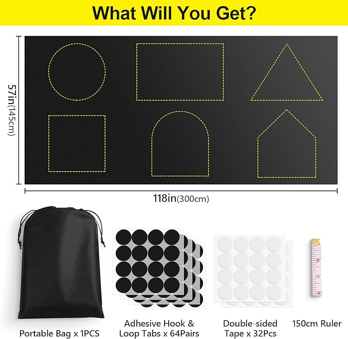 FADOTY 100% Blackout Curtains, Portable Black Out Window Cover Film, Cuttable - Image 4