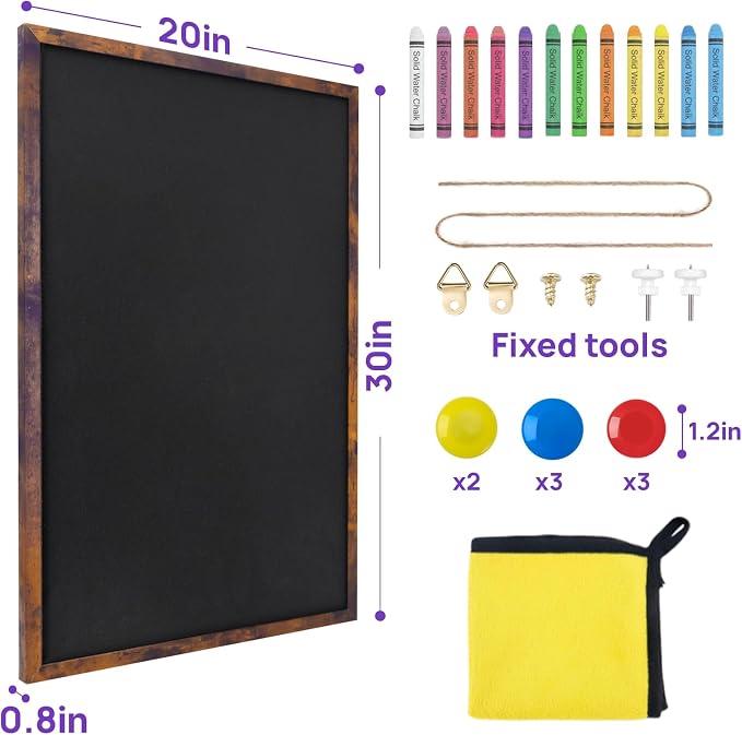 Magnetic Chalkboard, 20x30 Inches Blackboard - Image 2