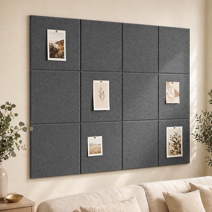 Large Cork Boards for Walls – 36" x 24" Self Adhesive Felt Wall Tiles - Image 7