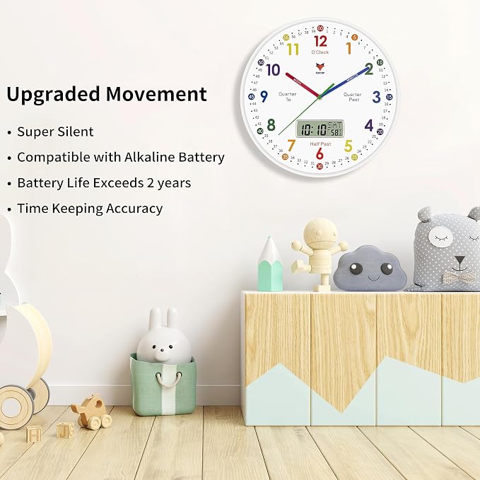 Foxtop Digital and Analog Learning Clock - Image 3