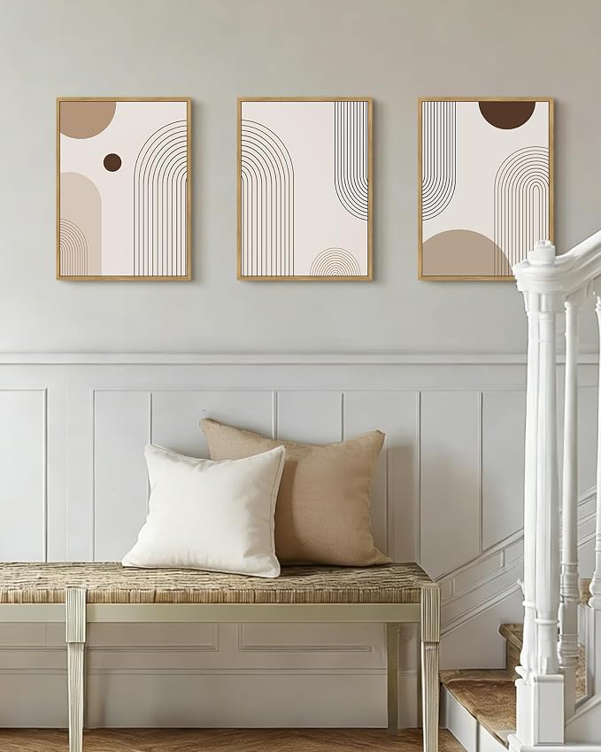 PHOPAGO Boho Wall Art Minimalist Bohemain Framed Wall Printing 11x14in Abstract - Image 8