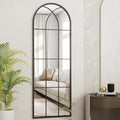 Dewfig 65"x 22" Arched Window pane Full Length Mirror, Wall Mirror, Floor by YourSpacePerfectlyReflected