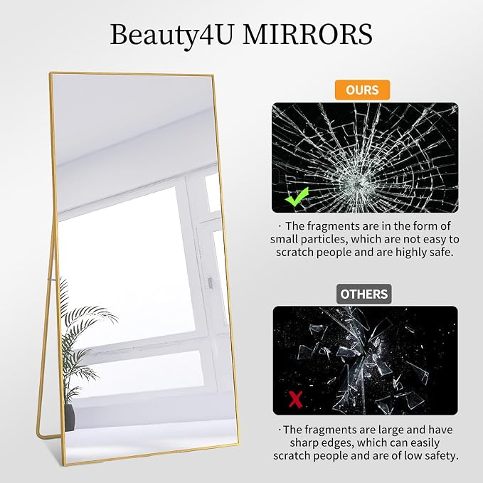 Beauty4U 71" x 32" Large Full Length Mirror - Image 4