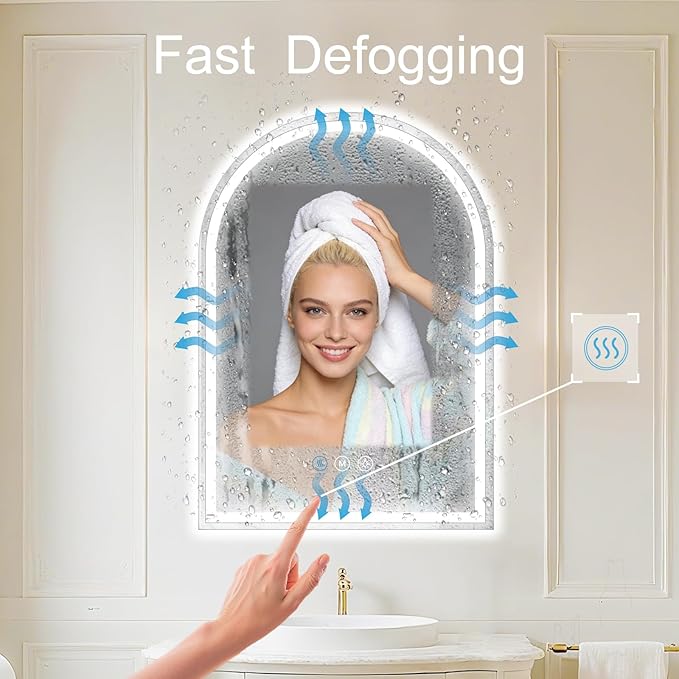 Arched LED Bathroom Mirrors - Image 2