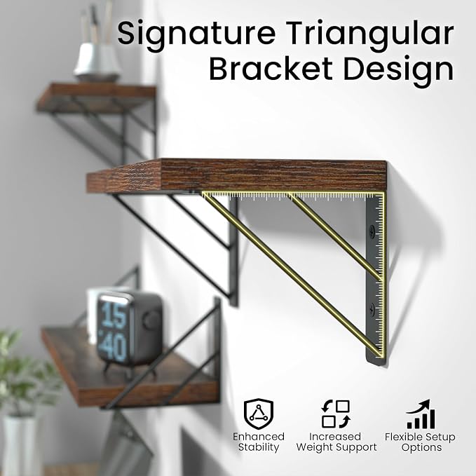 BAYKA Wall Shelves for Bedroom Decor, Floating Shelves for Wall, Display - Image 7