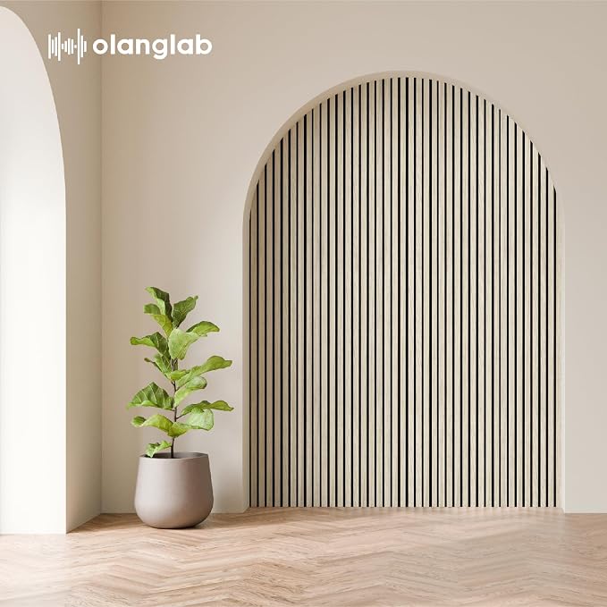 Olanglab Wood Wall Panels 4 Pack, Wood Slat Acoustic Wall Panels, 94.5"x12.6" - Image 8