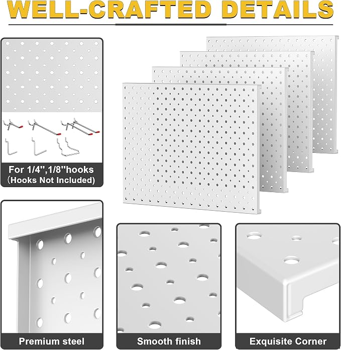 Ultrawall Metal Pegboard Panels, Pegboard Wall Organizer, Peg Boards - Image 3
