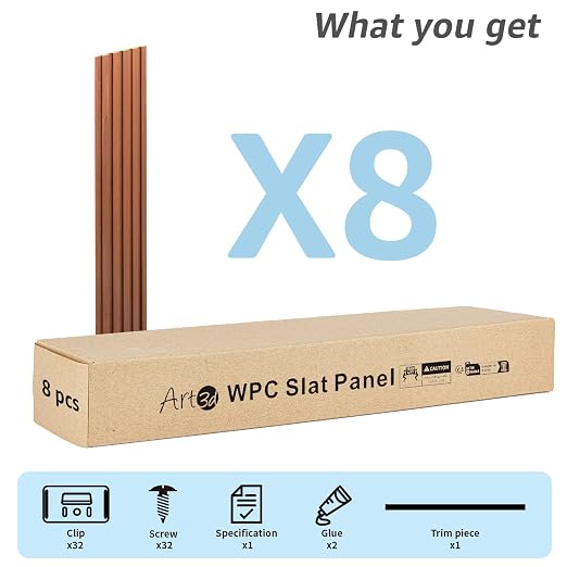 Art3d WPC Slat Wall Panels, Living Room - Image 3