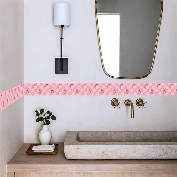 Pink Polka Dot Wallpaper Border 196x4 Inch Peel and Stick Wall Border Removable - Image 3