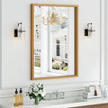 Syndra Natural Wood Frame Bathroom Mirror, 30x40'' Modern Vanity Mirror by Syndra