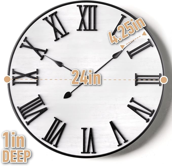 Large Wall Clock 24" Round - Image 6