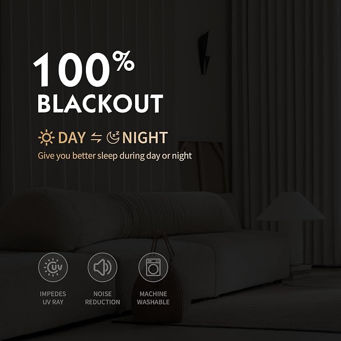 FMFUNCTEX 100% Blackout Curtains - Image 3
