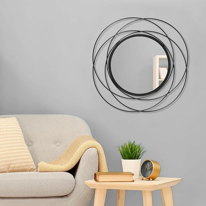 Decorative Mirrors Black Circle Mirror - Image 3