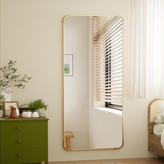 BEAUTYPEAK Gold Full Length Mirror, Suitable - Image 5