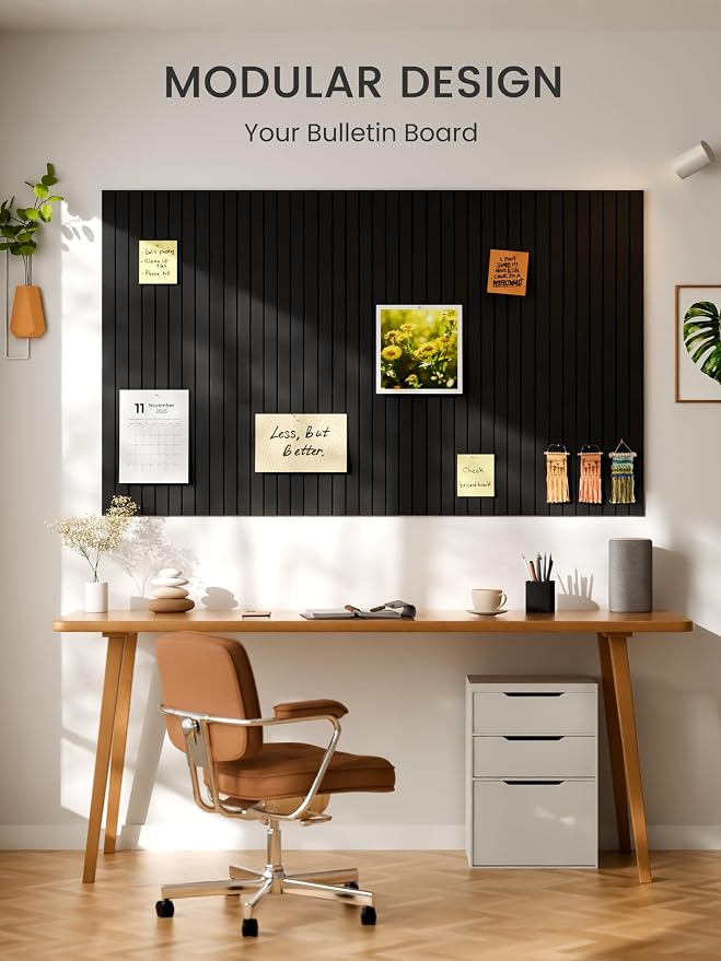 Bumusty Large Cork Board Alternative-36 x 24" Felt Bulletin Board Tiles - Image 6
