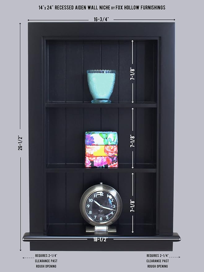 14x24 Aiden Recessed Wall Niche Medicine Cabinet Replacement, in The Wall - Image 5