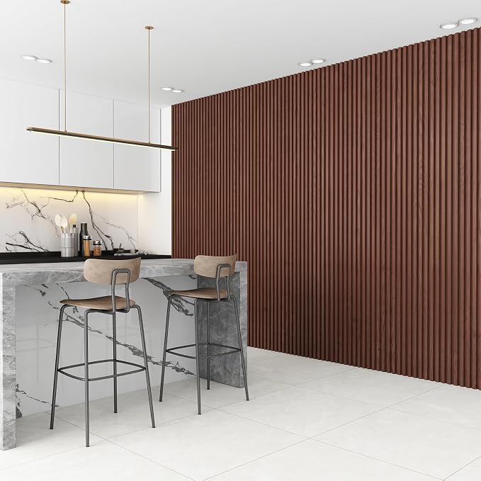 8-Pack WPC Wall Panels 108’’ x 6.1’’ 3D Slat Wall Panel Acoustic Wall Paneling - Image 4