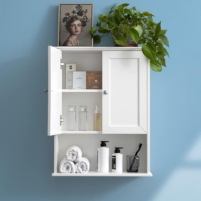 VANIRROR White Bathroom Wall Cabinet Over The Toilet Storage Cabinet, 24x30 by VANIRROR