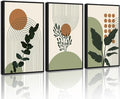PHOPAGO Boho Plant Wall Art Green Botanical Bohemain Framed Wall Printing by PHOPAGO