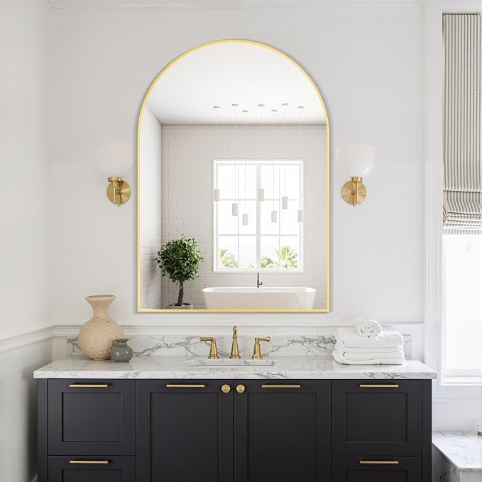 Delma Arched Bathroom Mirror, Living Room and Entryway - Image 8