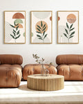 PHOPAGO Boho Wall Art Sage Plant Botanical Bohemain Framed Wall Printing Large by PHOPAGO