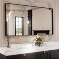 LOAAO Black Bathroom Mirror 72"X32" by LOAAO