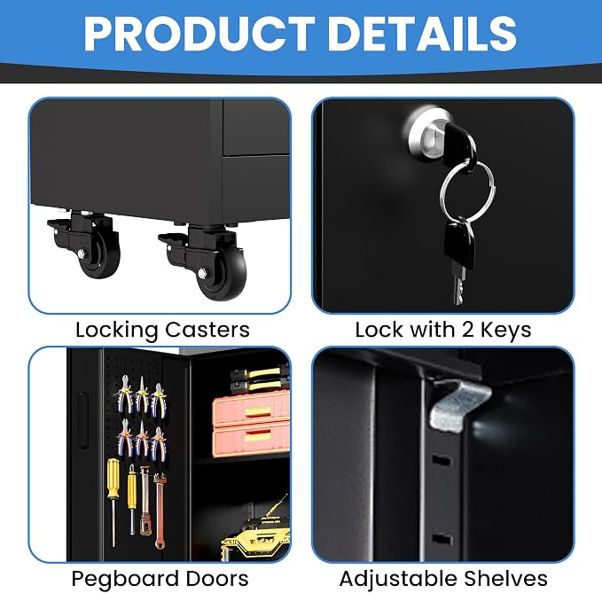 Metal Garage Storage Cabinet - Image 4
