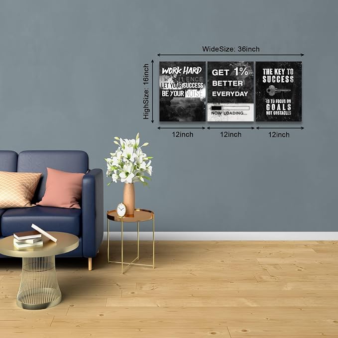 KAWAHONE Success Canvas Wall Art - Image 3