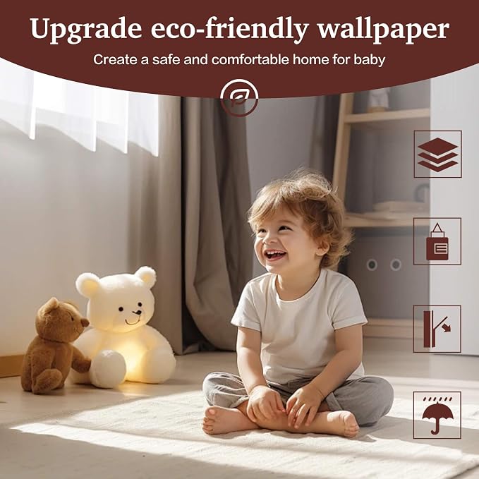Dimoon 236"x17.7" Peel and Stick Wallpaper Dark Red Contact Paper - Image 2