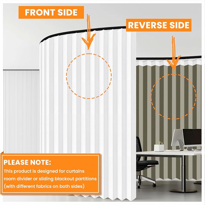 Room Divider Curtain Sets with Flexible Ceiling Track, Privacy Soundproof - Image 8
