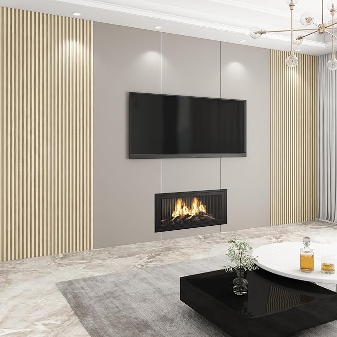 8-Pack WPC Wall Panels 118’’ x 6.1’’ 3D Slat Wall Panel Acoustic Wall Paneling - Image 5