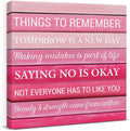 Inspirational Pink Wall Art Decor, Preppy Motivational Room Sign by VAHATAN