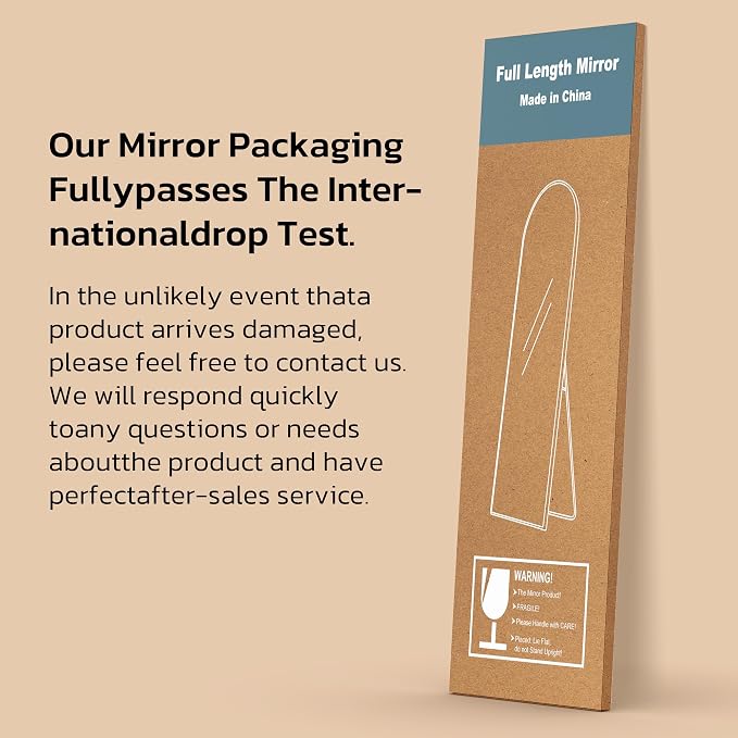 63"x20" Arched Full Length Mirror - Image 7