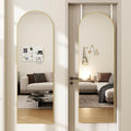 Arched Full Length Door Mirror 14x48, Metal Frame by JAWGLOW