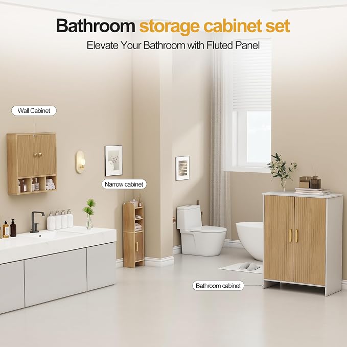 Bathroom Wall Cabinet, Wooden Medicine Cabinet - Image 8