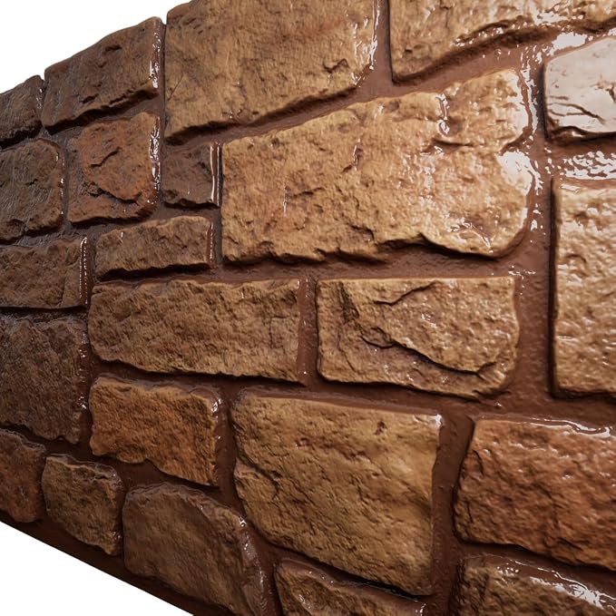 EverStone Cobblestone Faux Stone Panel, Copper Color - Image 7
