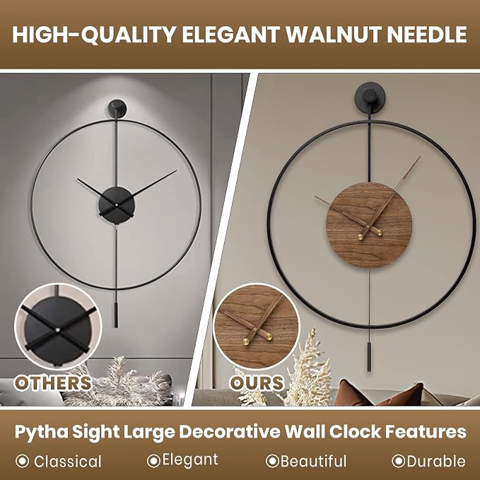 Large Modern Wall Clock, Wall Clocks - Image 4