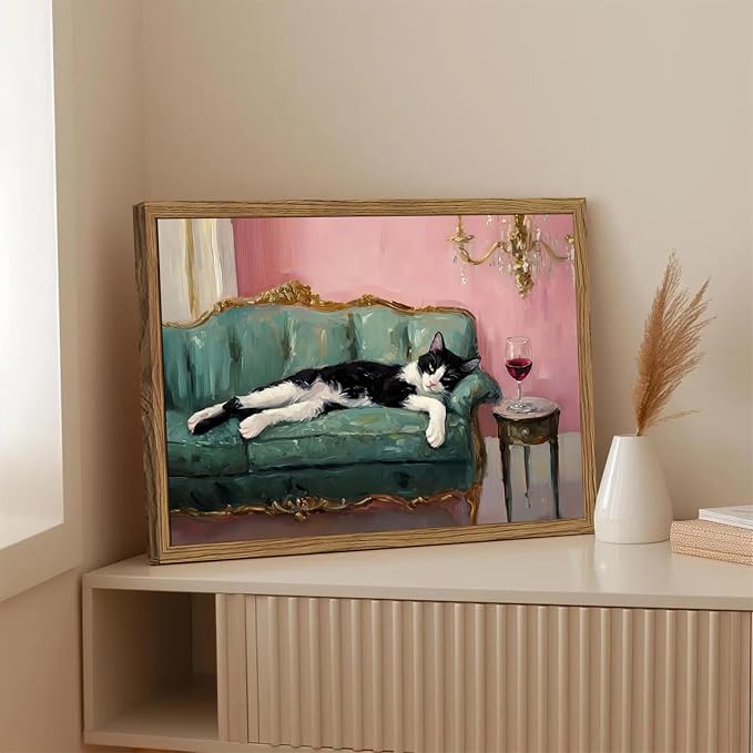 Fun Cat Wall Art Cute Tuxedo Cat - Image 6