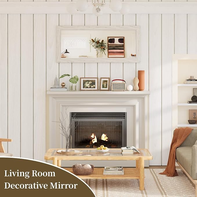 Syndra Modern Full Length Mirror Wood Frame, 56x20'' Large Floor Mirror - Image 7