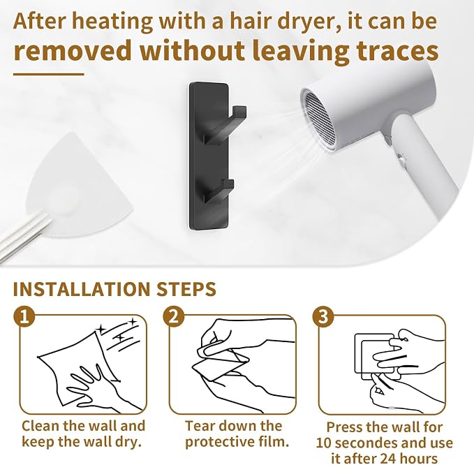 susswiff Self Adhesive Coat Hooks - Image 4
