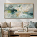 Extra Large Framed Sage Green Abstract Wall Art by Cuspin