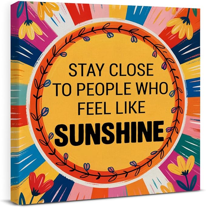 Inspirational Sunshine Wall Art Decor, Motivational Canvas Painting Pictures by VAHATAN